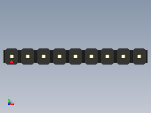 彩色公头100mil（2.54mm）系列-DS1021_black_1x09p_100mil_Type43_rev1.0前视缩略图