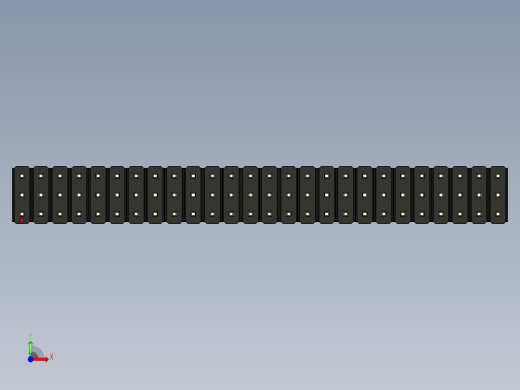 彩色公头100mil（2.54mm）系列-DS1021_black_3x26p_100mil_Type19_rev1.0前视缩略图