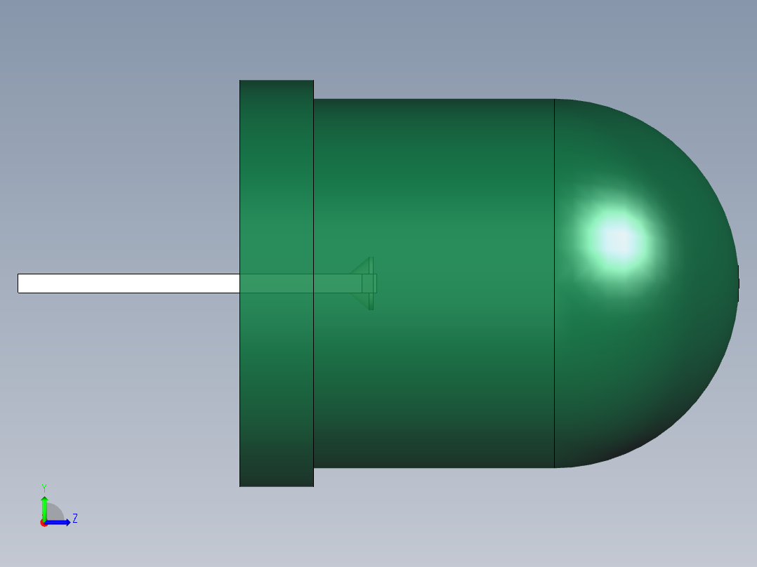 LED_Round_Green1_D10.0mm左视图