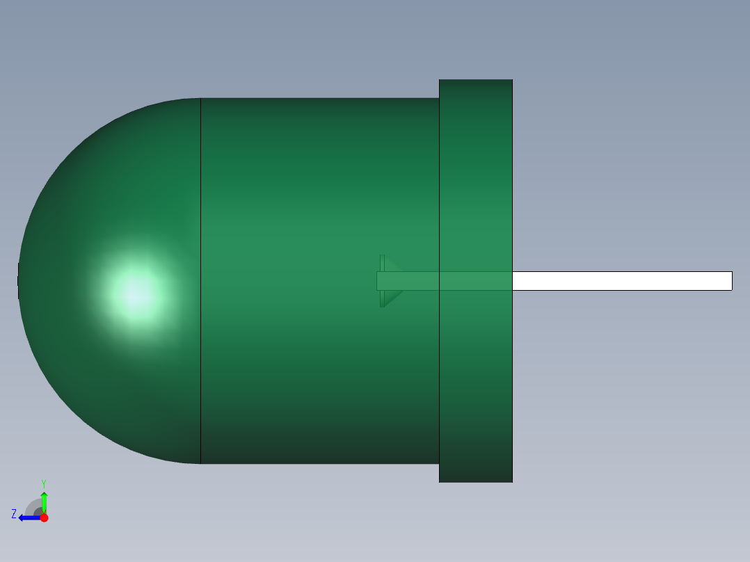 LED_Round_Green1_D10.0mm右视图