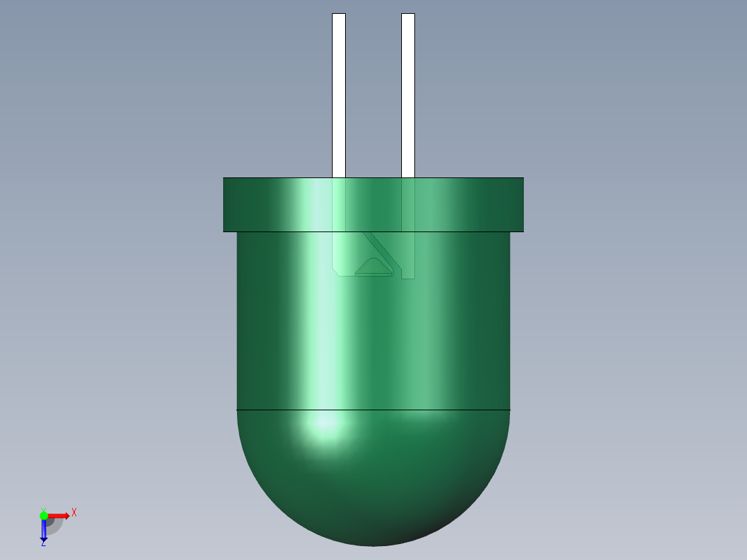 LED_Round_Green1_D10.0mm俯视图