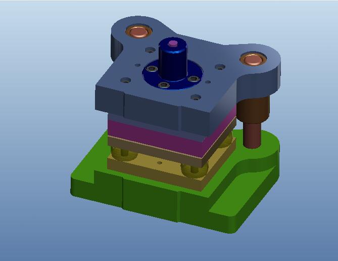 铁芯片冲孔落料复合模（CAD图+Proe三维）
