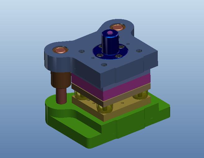 铁芯片冲孔落料复合模（CAD图+Proe三维）