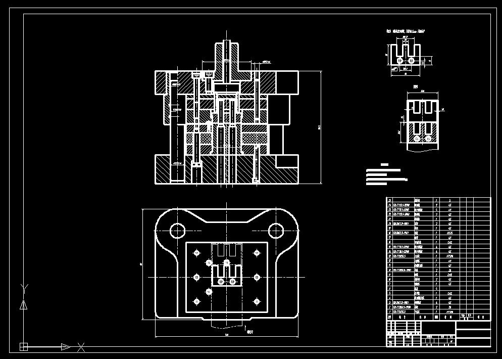 铁芯片冲孔落料复合模（CAD图+Proe三维）