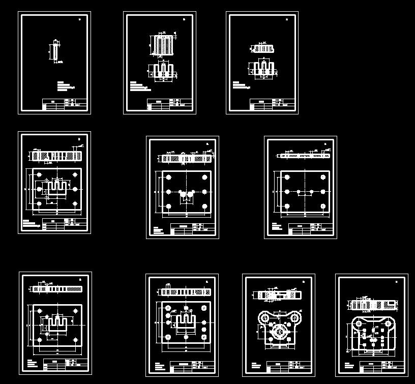 铁芯片冲孔落料复合模（CAD图+Proe三维）