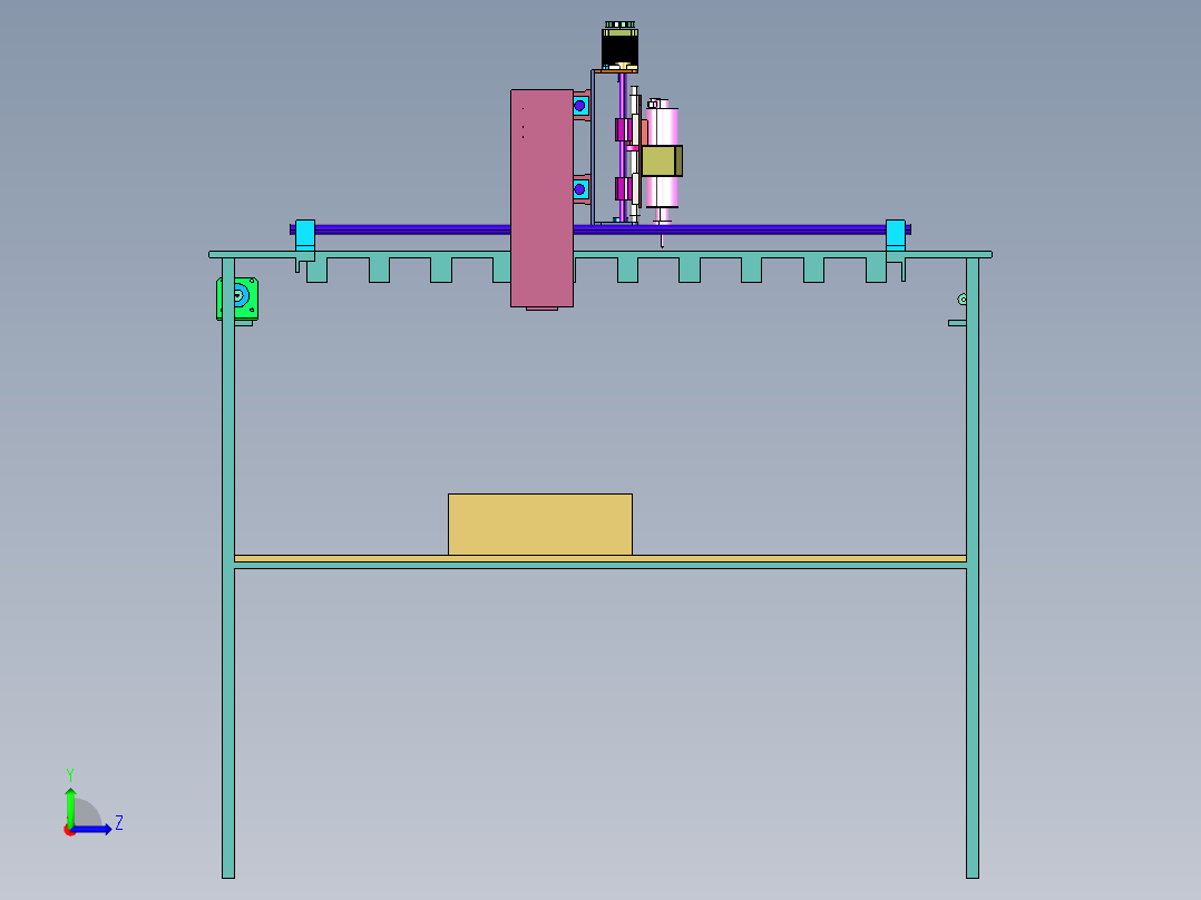 家具密度板数控开料机左视图