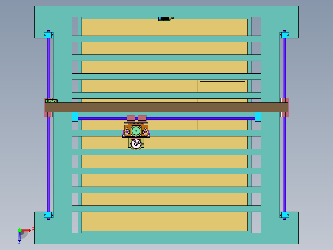 家具密度板数控开料机俯视图