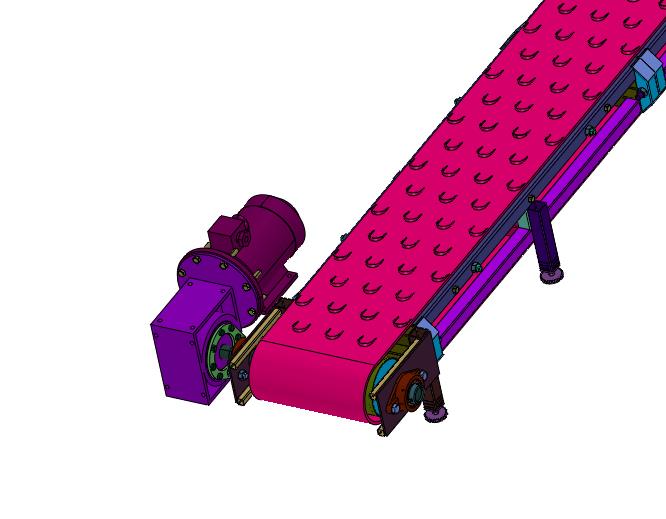 粉碎物料直线隔板皮带机