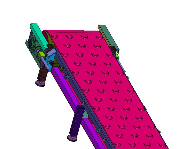 粉碎物料直线隔板皮带机