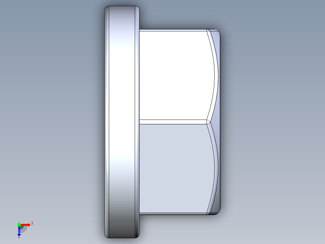 法兰螺母-14-FN.STEP俯视图