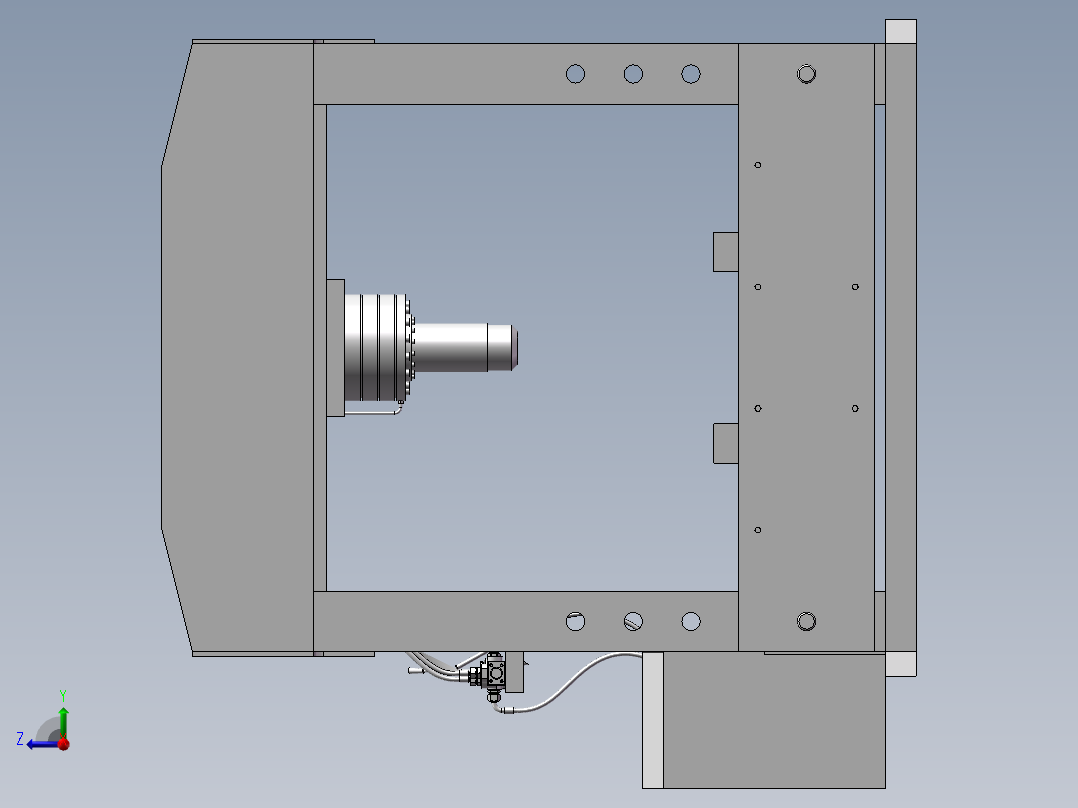 165全自动数控冲床右视图