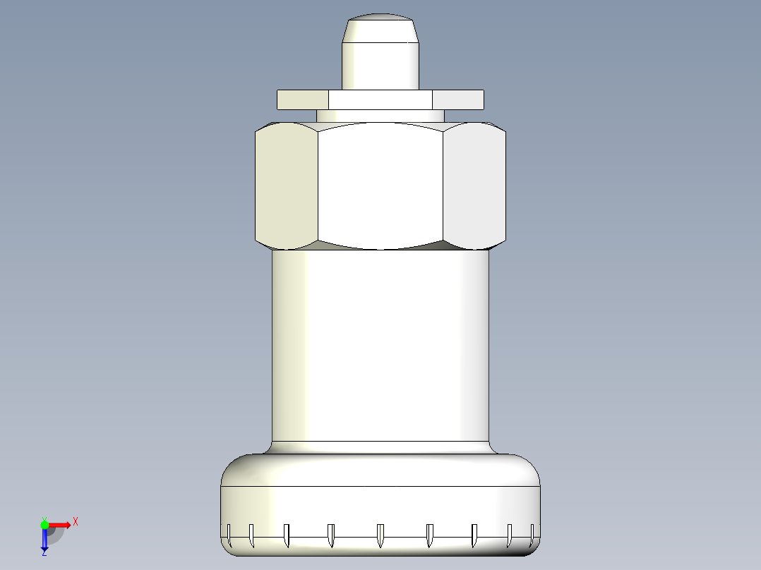 分割定位柱(薄板用)2212-3D多系列多零件图纸模型俯视图