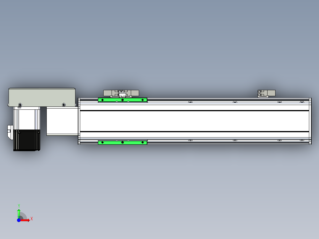 同步带滑台-半封闭B10H-L45-S300-R-P40-D3前视图