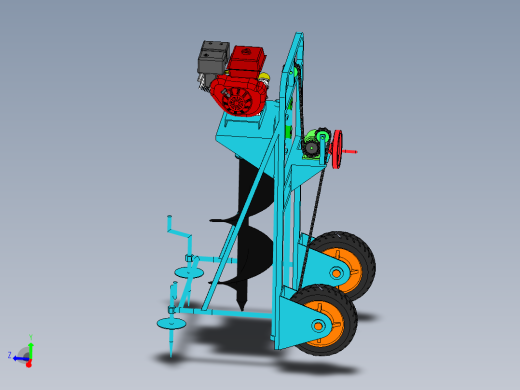 挖坑种树机三维SW模型665480==200