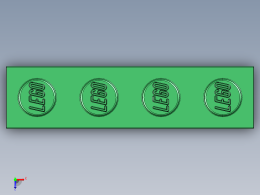 乐高套装 4421基本积木-4112838 - 3010 Dark Green Brick 1 x 4.STEP俯视缩略图