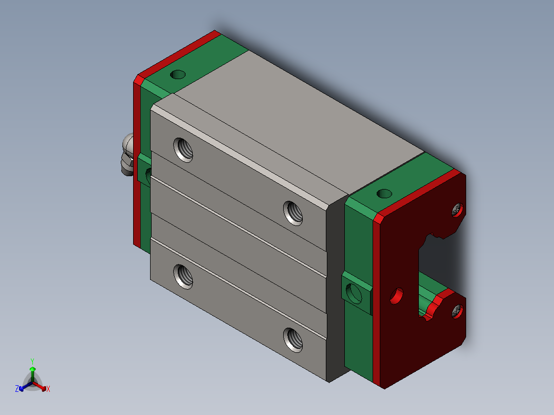 滑块HGH35CAZ0C正等轴测图