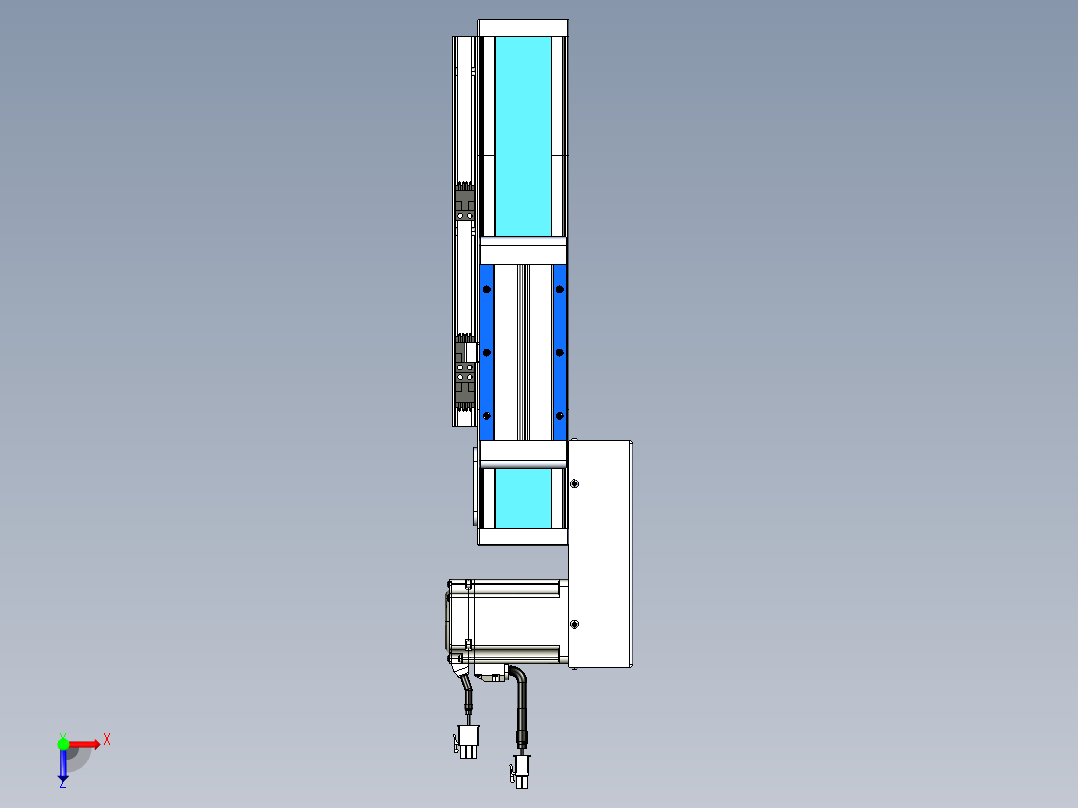 威洛博LB.GB同步带传动--欧规系列LB6A-L65-S100-BL俯视图