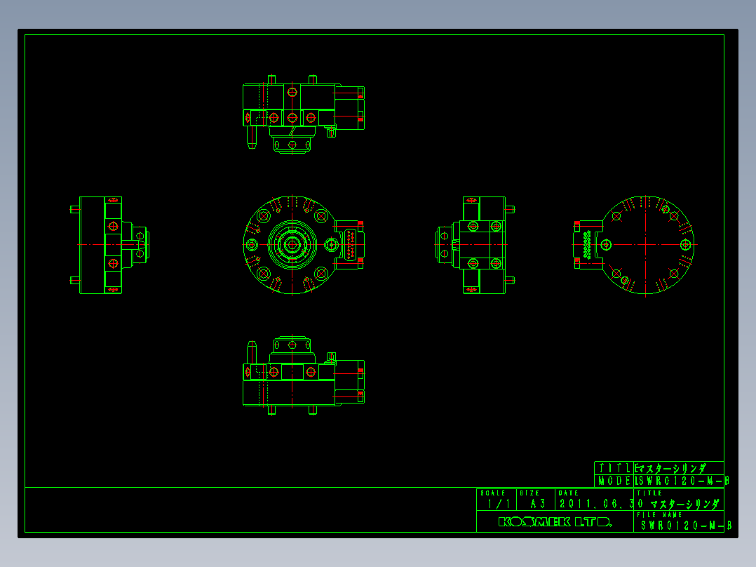 KOSMEKSWR0120-M-B多系列多零件图纸模型多系列多零件图纸模型