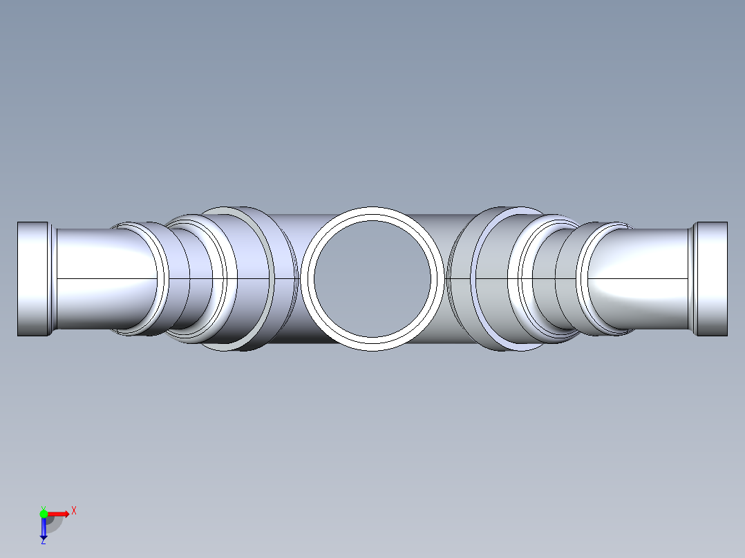 船舶管路系统S12_SeaDrainPLUS_DoubleComboReducingWye-SxSxSxS_37E268235_4x3in Sea Drain Plus - Double Combo Reducing Wye - SxSxSxS俯视图