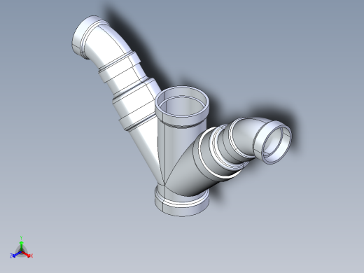 船舶管路系统S12_SeaDrainPLUS_DoubleComboReducingWye-SxSxSxS_37E268235_4x3in Sea Drain Plus - Double Combo Reducing Wye - SxSxSxS正等轴测缩略图