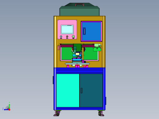 SMT电子料盘放置物料贴标机右视缩略图
