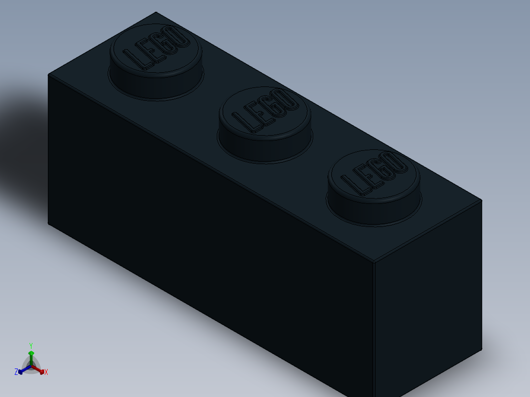 乐高套装 4421基本积木-362226 Black Brick 1 x 3.SLDPRT