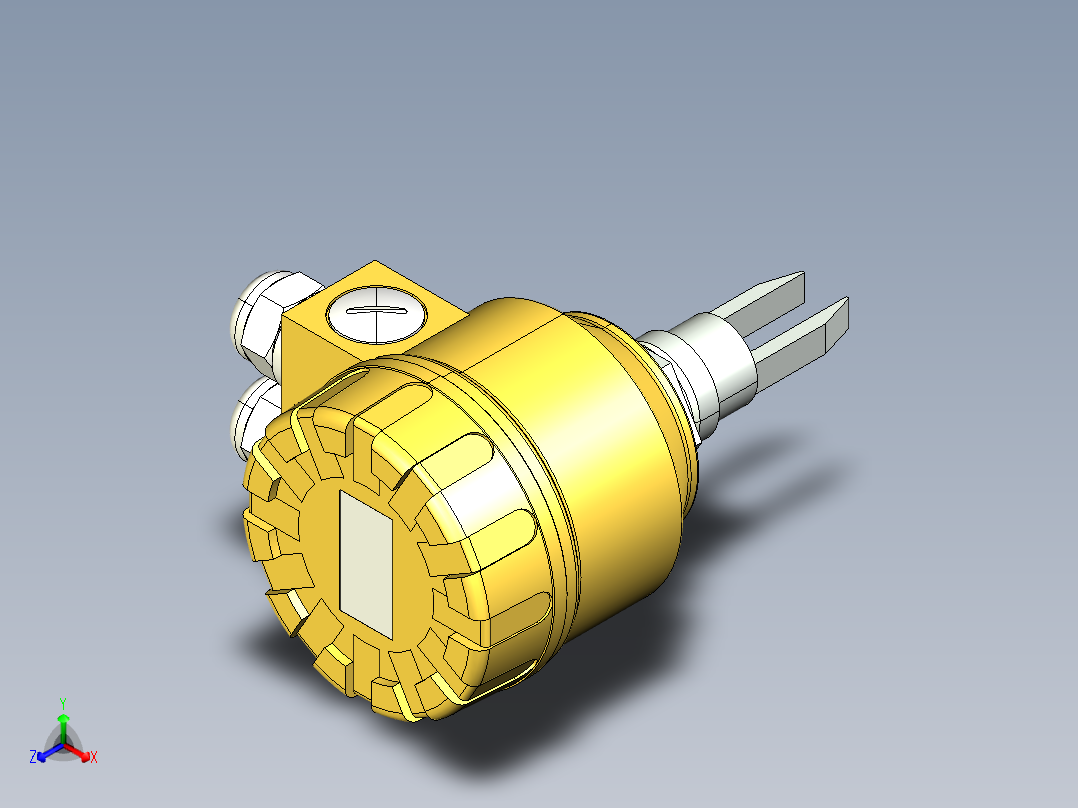 超声波设备H-69mm-2.72in-SS-PBT-ENCLOSURE-1-SPDT-RELAY-BSP-THREAD主视图