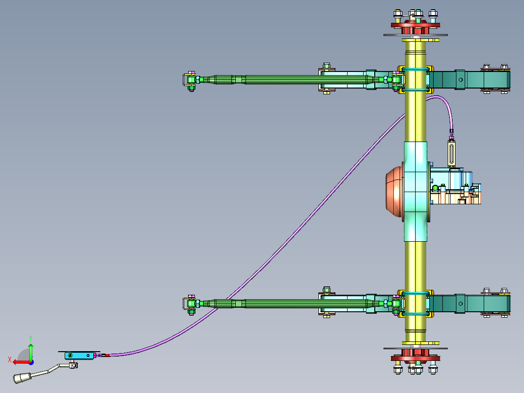 三轮车车桥后视图
