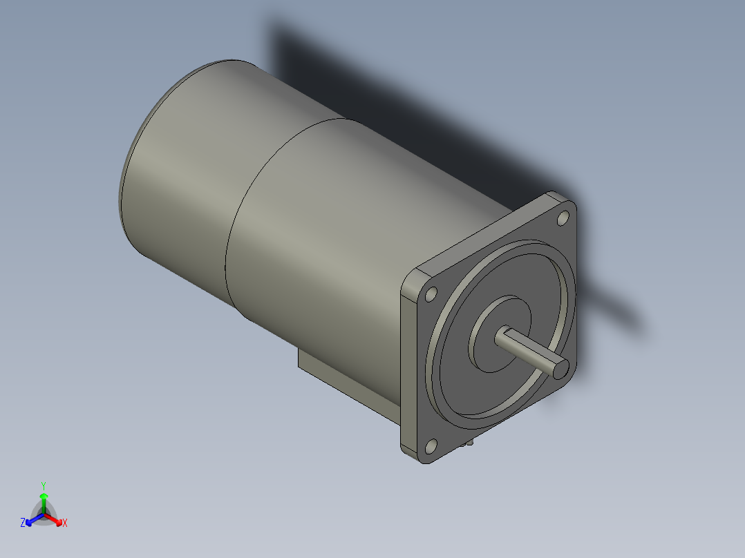 M6RX6SB4LS微型齿轮调速马达正等轴测图