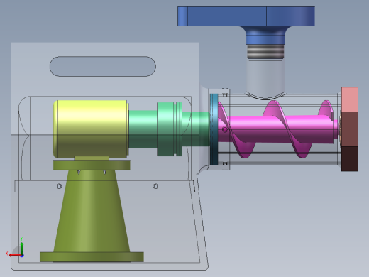 家用电动绞肉机设计（含三维SW模型+CAD图纸+说明）后视缩略图