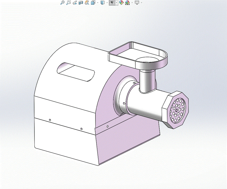 家用电动绞肉机设计（含三维SW模型+CAD图纸+说明）
