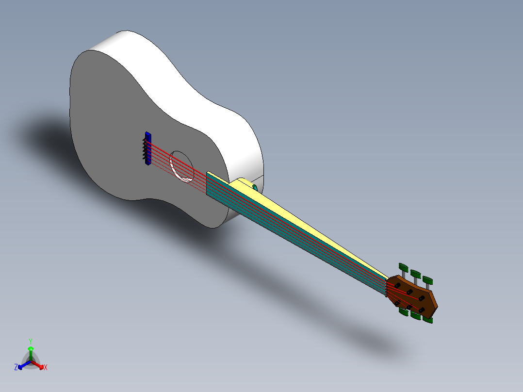 吉他正等轴测图