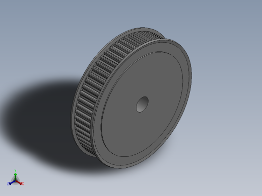 同步带轮HTPT60S5M150-A-H12正等轴测缩略图
