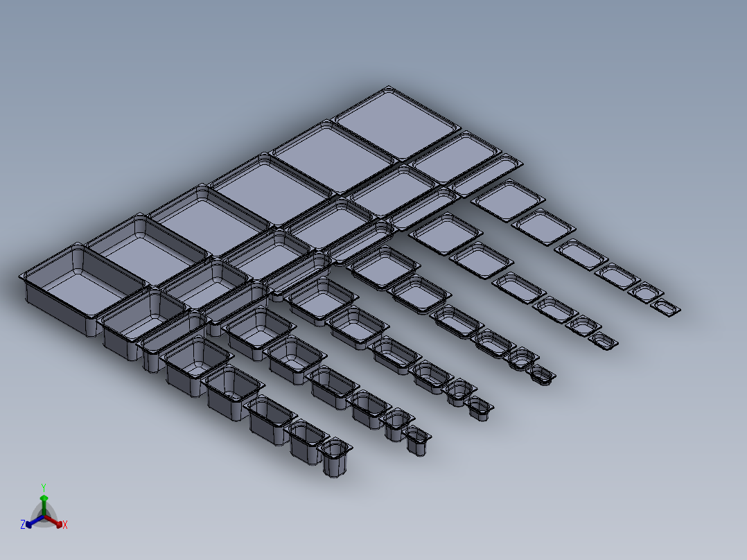 桌椅各类家具 (25)正等轴测图
