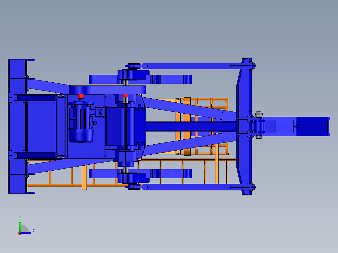 抽油机三维模型左视图