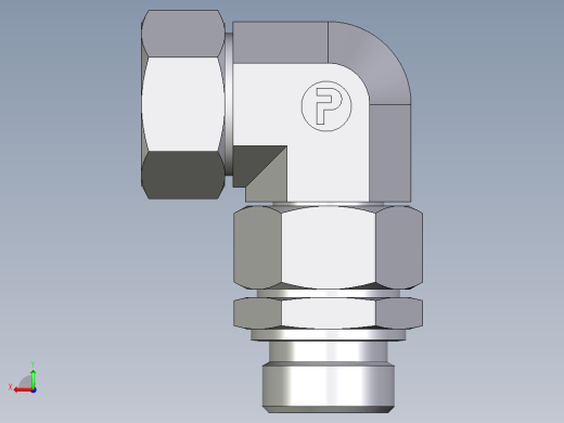 卡套式工业通用硬管接头EO_Assembled_adjustable_standpipe_elbow_EVW28LR71后视缩略图