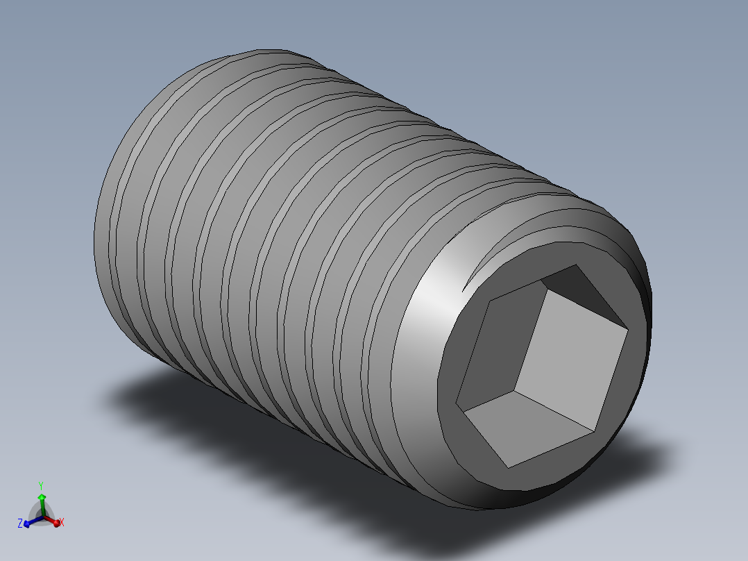 DIN 913-ISO 4026 固定螺钉-M18 L=30.SLDPRT主视图