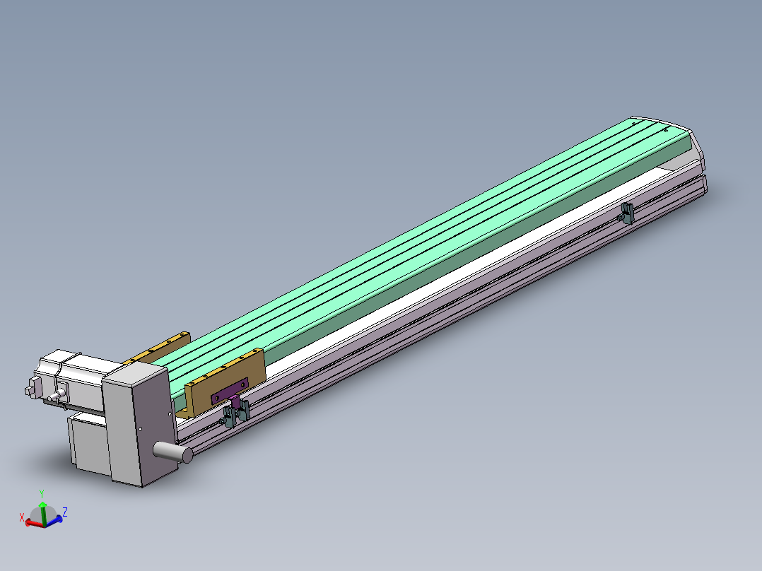 MTB同步带半封闭MTB14M-RU-200W主视图