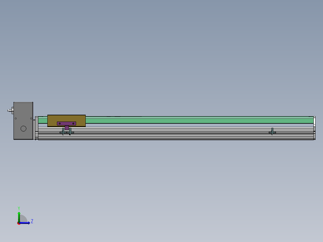 MTB同步带半封闭MTB14M-RU-200W左视图