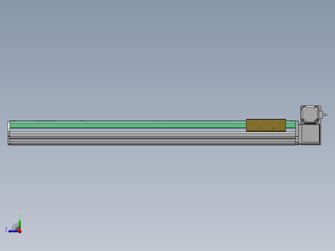 MTB同步带半封闭MTB14M-RU-200W右视图