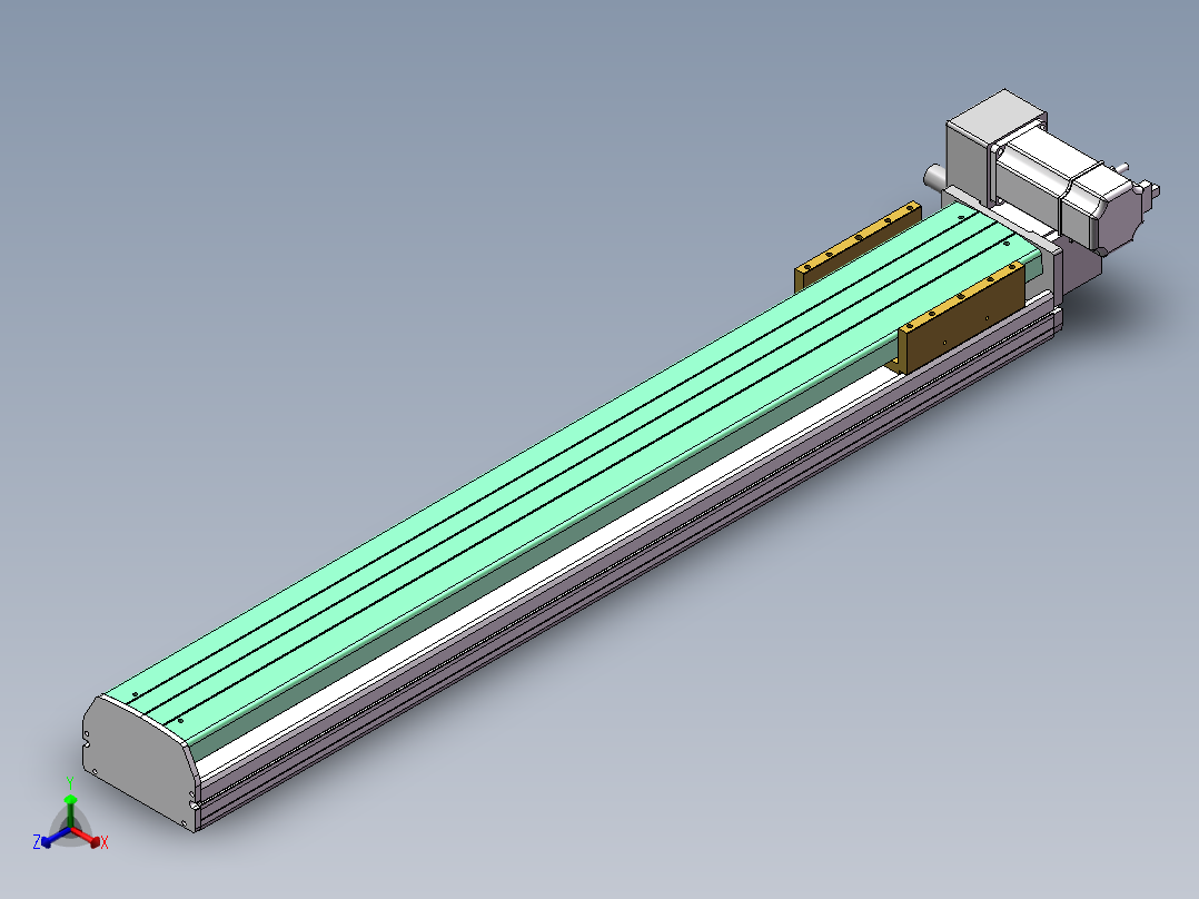 MTB同步带半封闭MTB14M-RU-200W正等轴测图