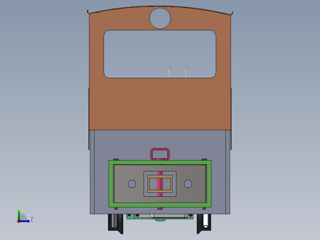 5t轨道矿车牵引车sw18可编辑左视图