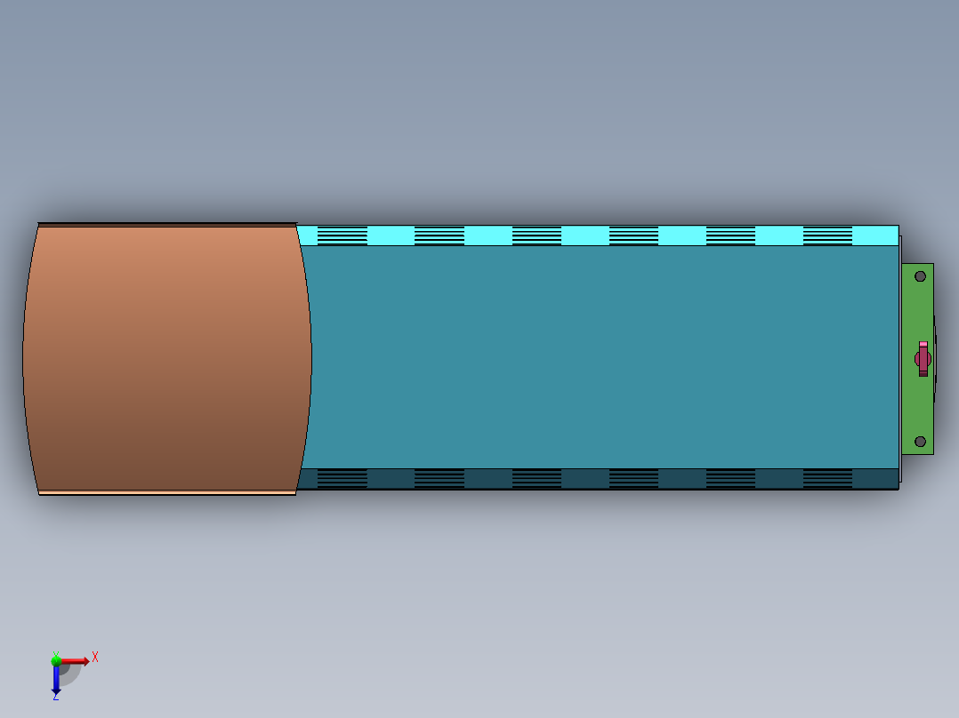 5t轨道矿车牵引车sw18可编辑俯视图