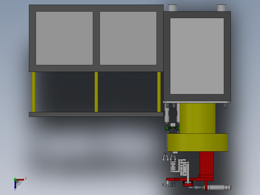金属插头片自动化上料设备sw17可编辑俯视图