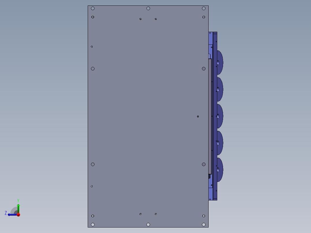 2023.02月-可翻转5点位钣金平面焊点打磨机sw19右视图