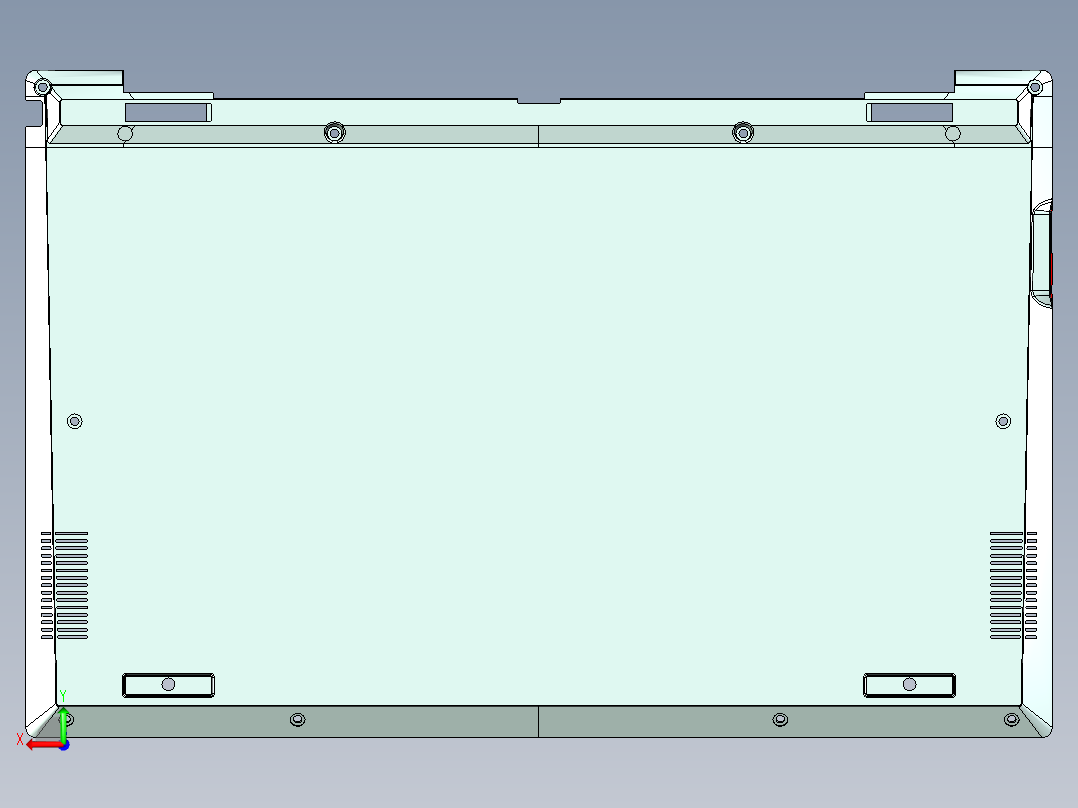 电脑底壳铣外形加避位ug刀路程序模型后视图