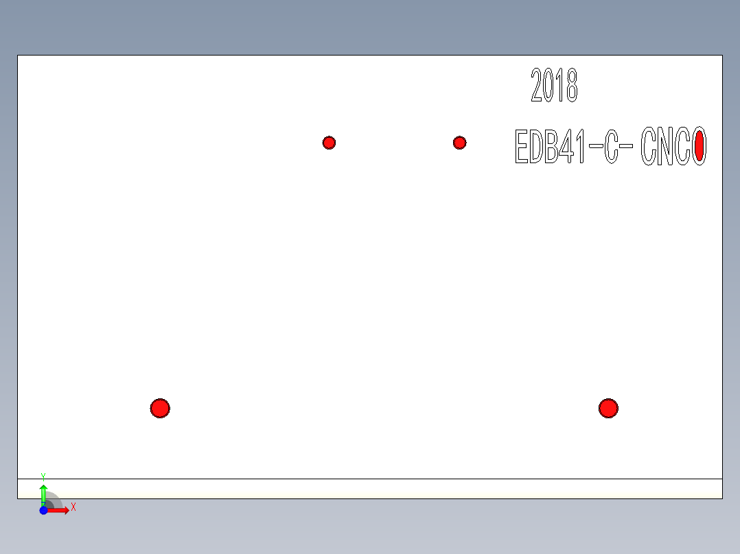 EDB41-C-笔记本CNC工装夹具三维模型4CELL-JP版本前视图