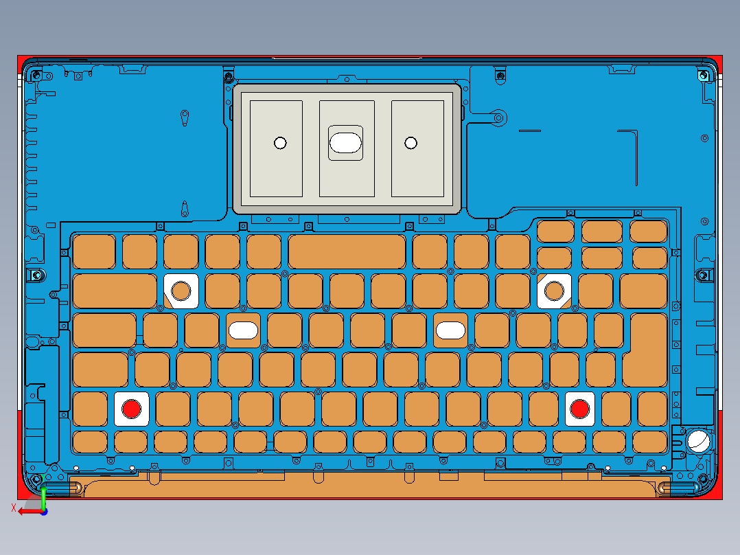 EDB41-C-笔记本CNC工装夹具三维模型4CELL-JP版本后视图