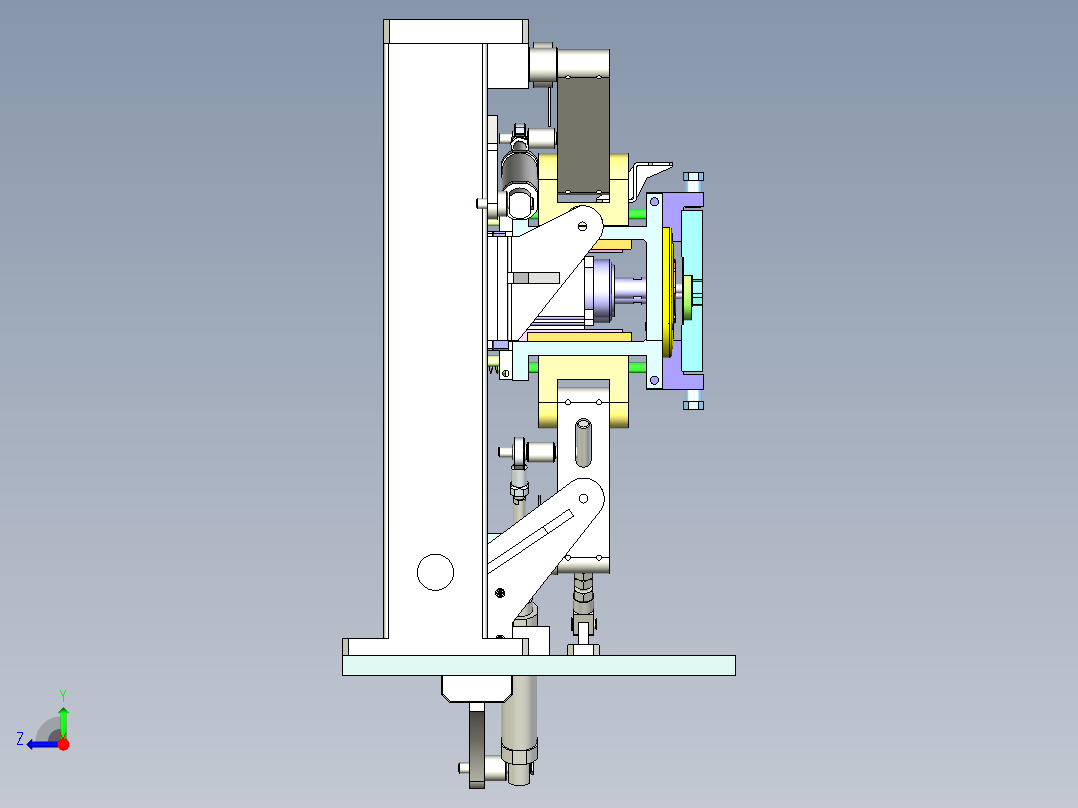 砂轮磨刀机设计右视图