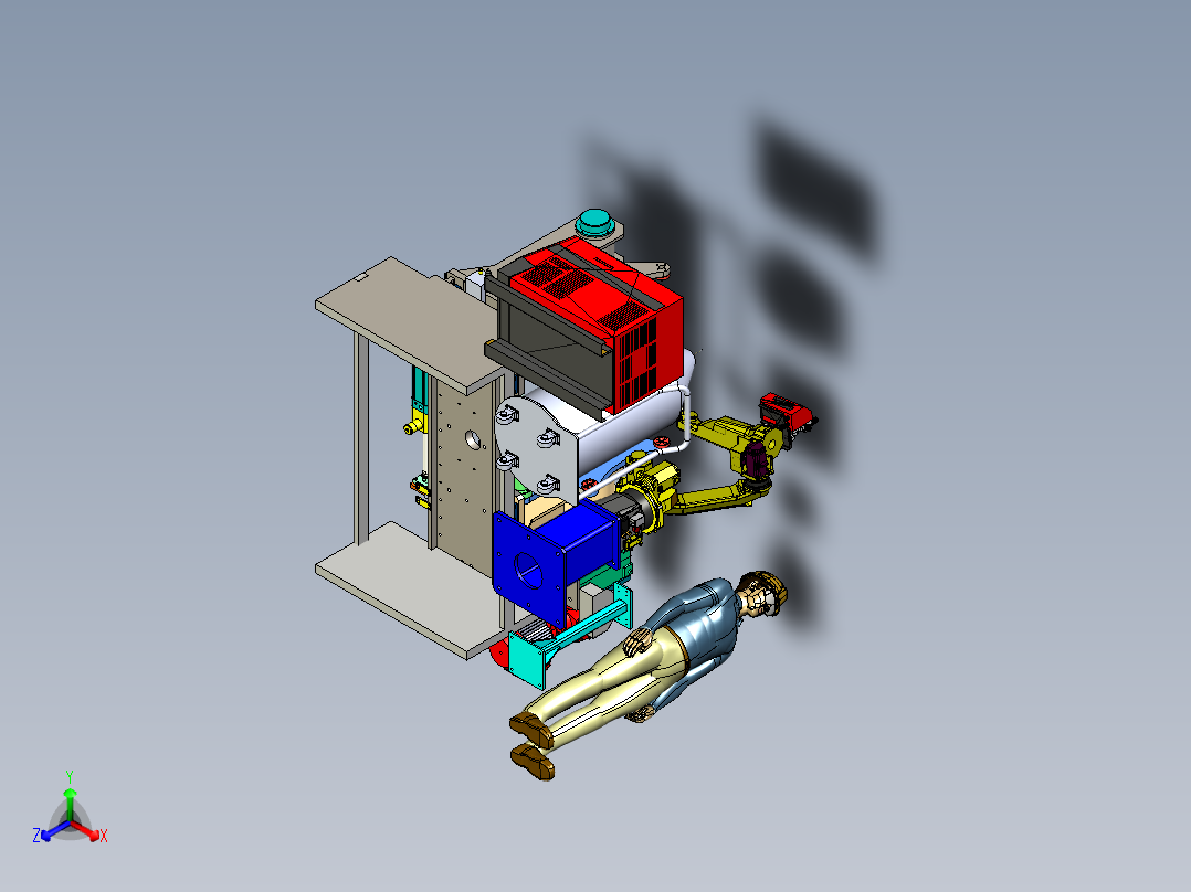 小型翻转变位机与焊接机械手组合
